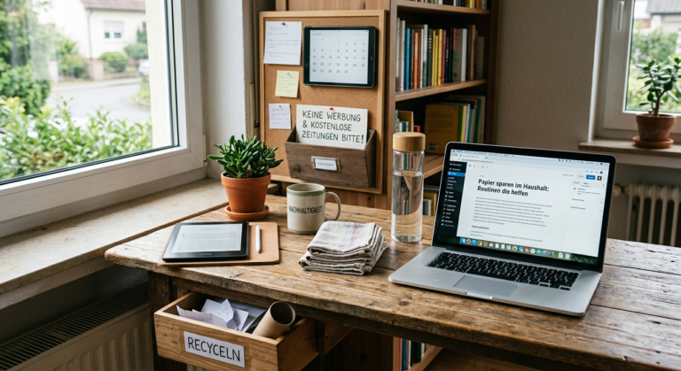 Papier sparen im Haushalt, Tipps und Infos