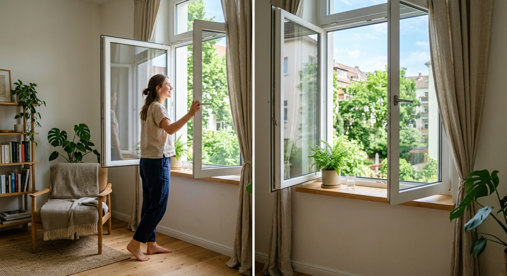 wie lueftet man im Sommer richtig